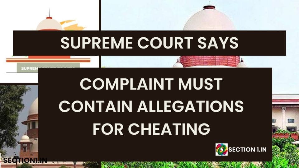 Complaint must contain allegations on cheating
