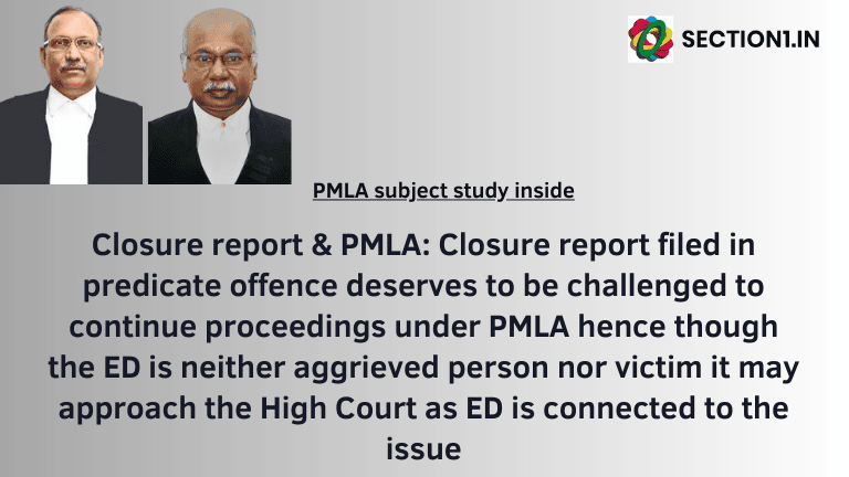 PMLA closure report