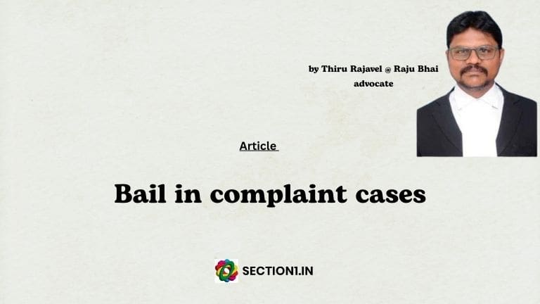 bail in complaint cases
